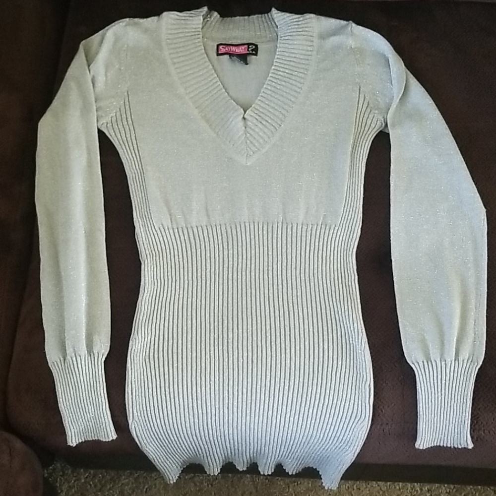 Sparkly silver shirt